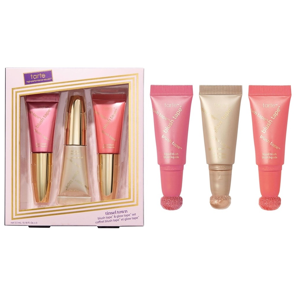 TARTE TINSEL TOWN BLUSH TAPE & GLOW TAPE SET PASSIONATE PINKS